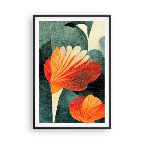 Plakat i sort ramme - Varmen fra troperne og køligheden fra det grønne - 61x91 cm