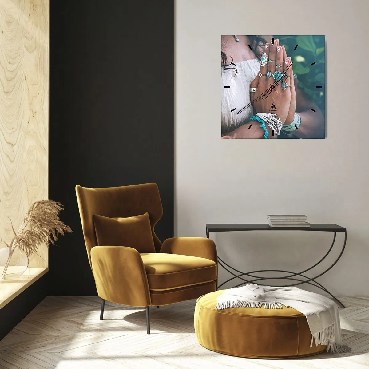 Vægur, Uret - Velkommen til værens centrum - 40x40 cm