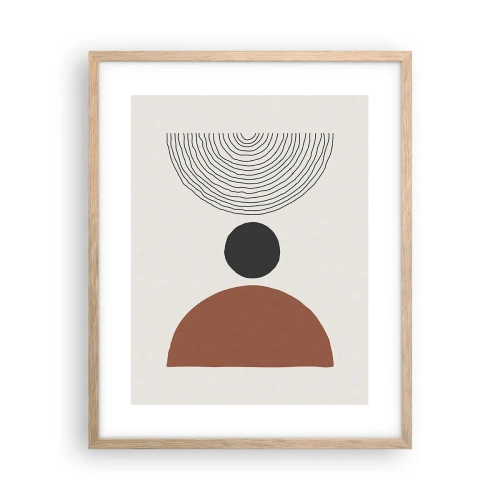 Plakat i ramme af lyst egetræ - I rampelyset - 40x50 cm