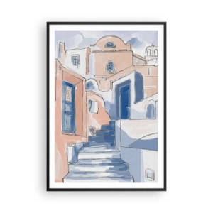 Plakat i sort ramme - Eksotisk by - 70x100 cm