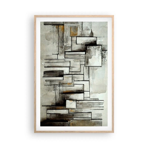 Plakat i ramme af lyst egetræ - Enkelthedens kraft - 61x91 cm