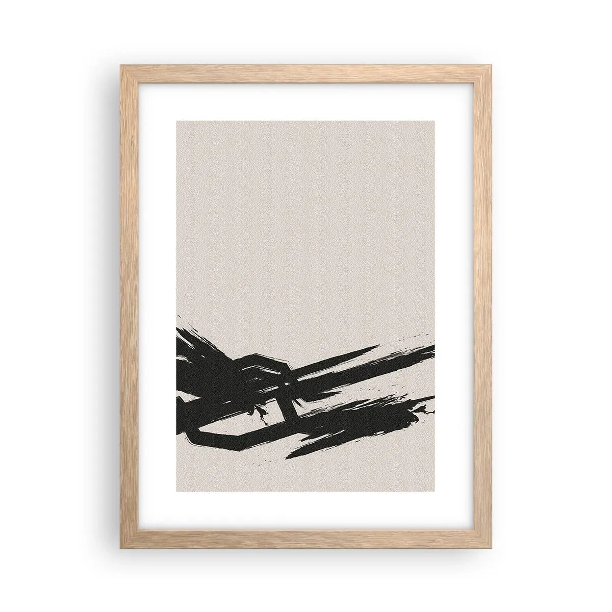 Plakat i ramme af lyst egetræ - Ustoppeligt momentum - 30x40 cm
