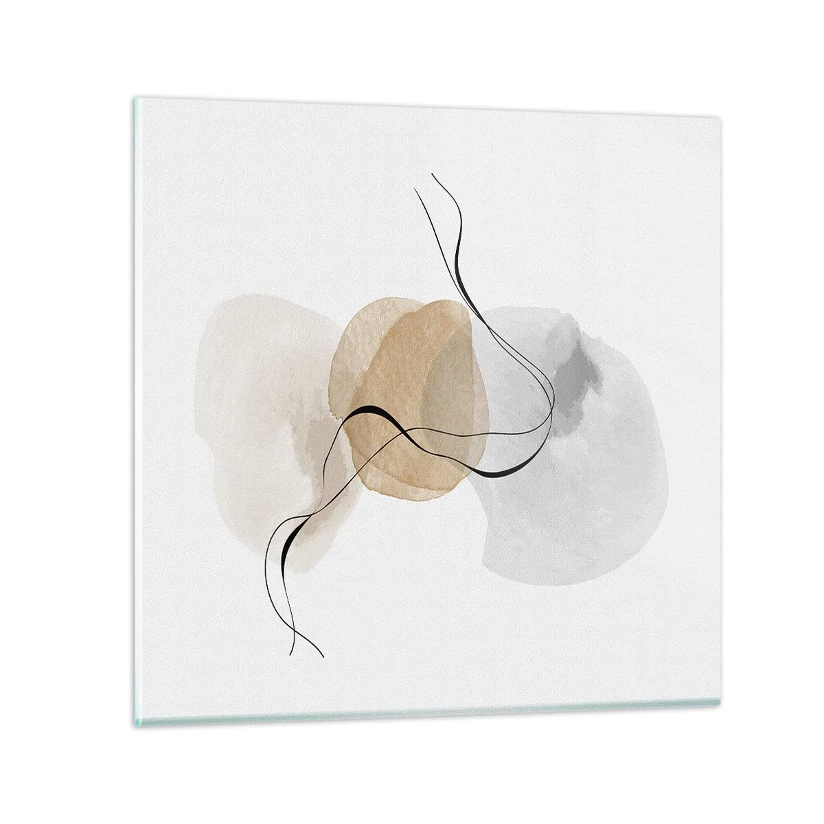 Billede på glas - Perler i luften - 30x30 cm