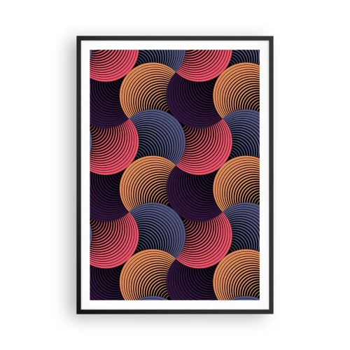 Plakat i sort ramme - I en cirkulær rytme - 70x100 cm