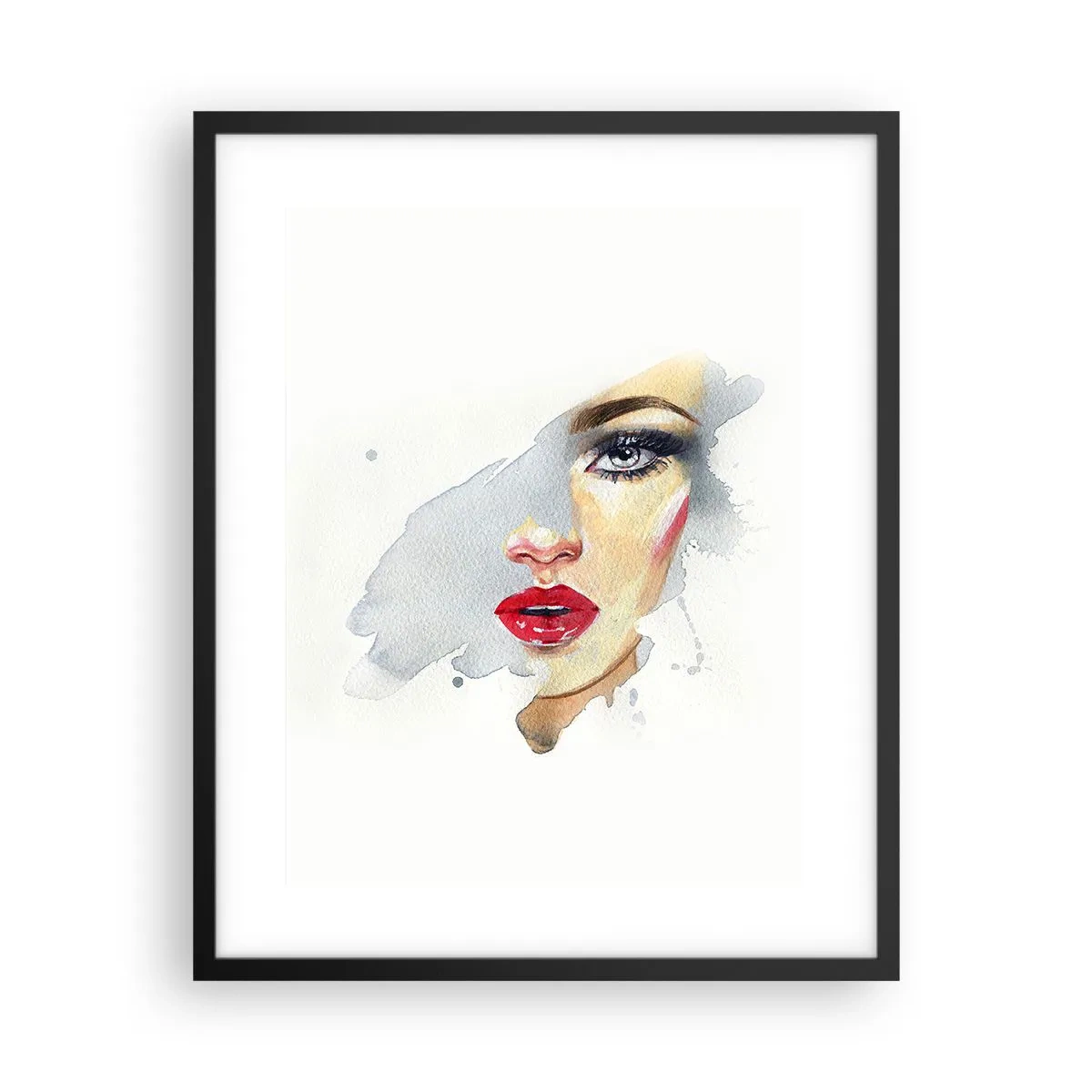 Plakat i sort ramme - Refleksion i en vanddråbe - 40x50 cm