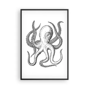 Plakat i sort ramme - Dans med bølger - 61x91 cm