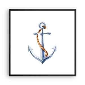 Plakat i sort ramme - Ahoj eventyr! - 60x60 cm