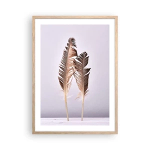 Plakat i ramme af lyst egetræ - Mod intetheden - 50x70 cm