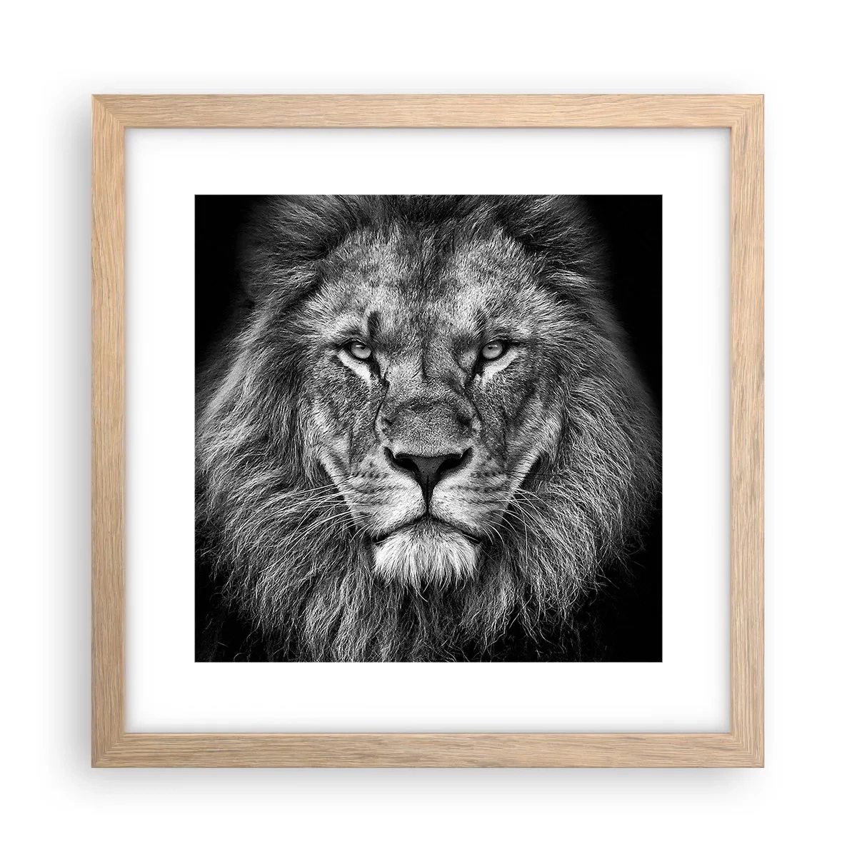 Plakat i ramme af lyst egetræ - I kroningsklædning - 30x30 cm