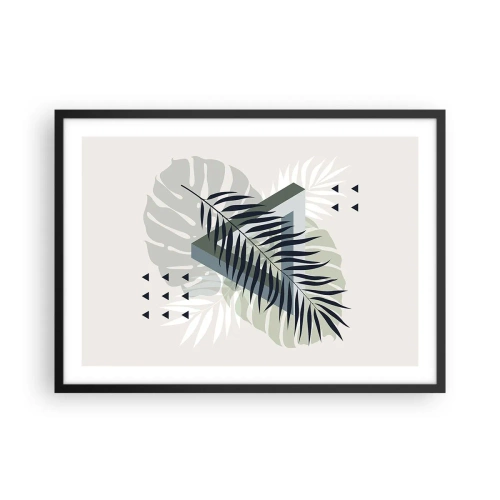 Plakat i sort ramme - Natur og geometri - to ordener? - 70x50 cm
