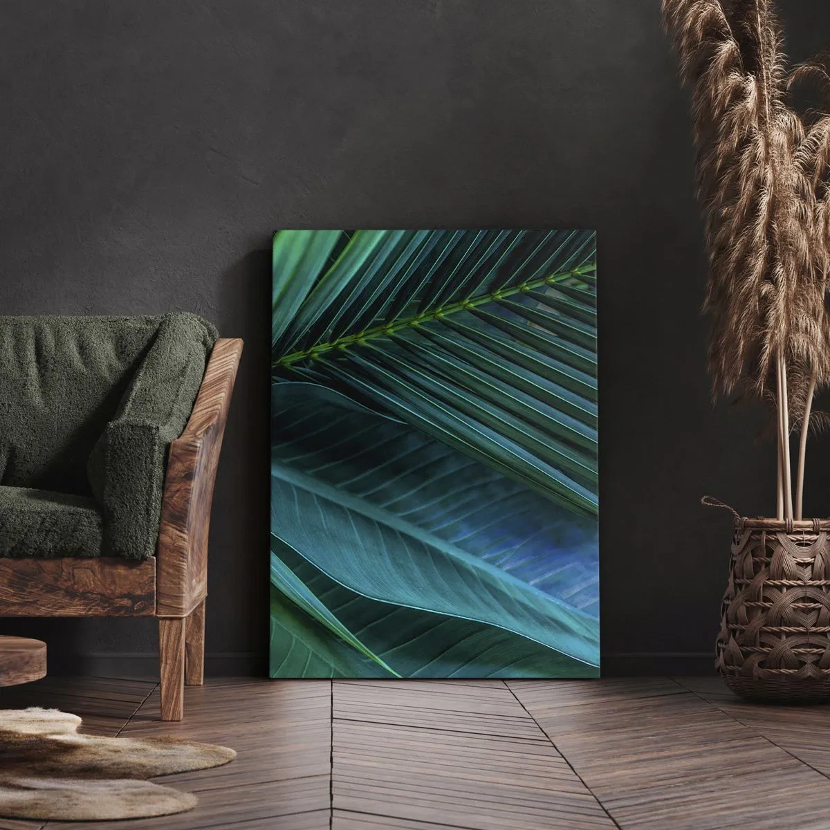 Lærredstryk - Billede på lærred - Anatomi af en grøn - 50x70 cm