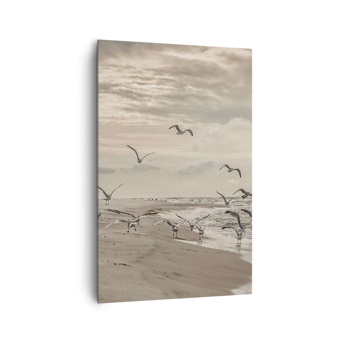 Lærredstryk - Billede på lærred - Havet brummer, fuglene synger - 80x120 cm