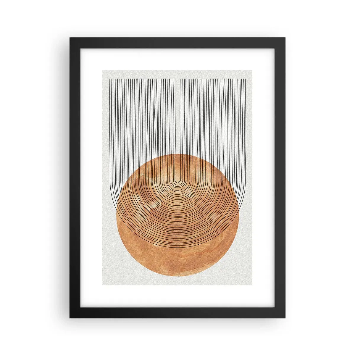 Plakat i sort ramme - En solrig komposition - 30x40 cm