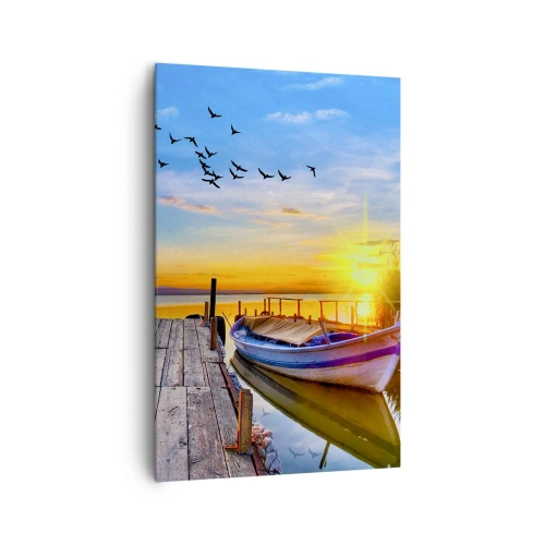 Lærredstryk - Billede på lærred - Farvel, indtil i morgen - 80x120 cm