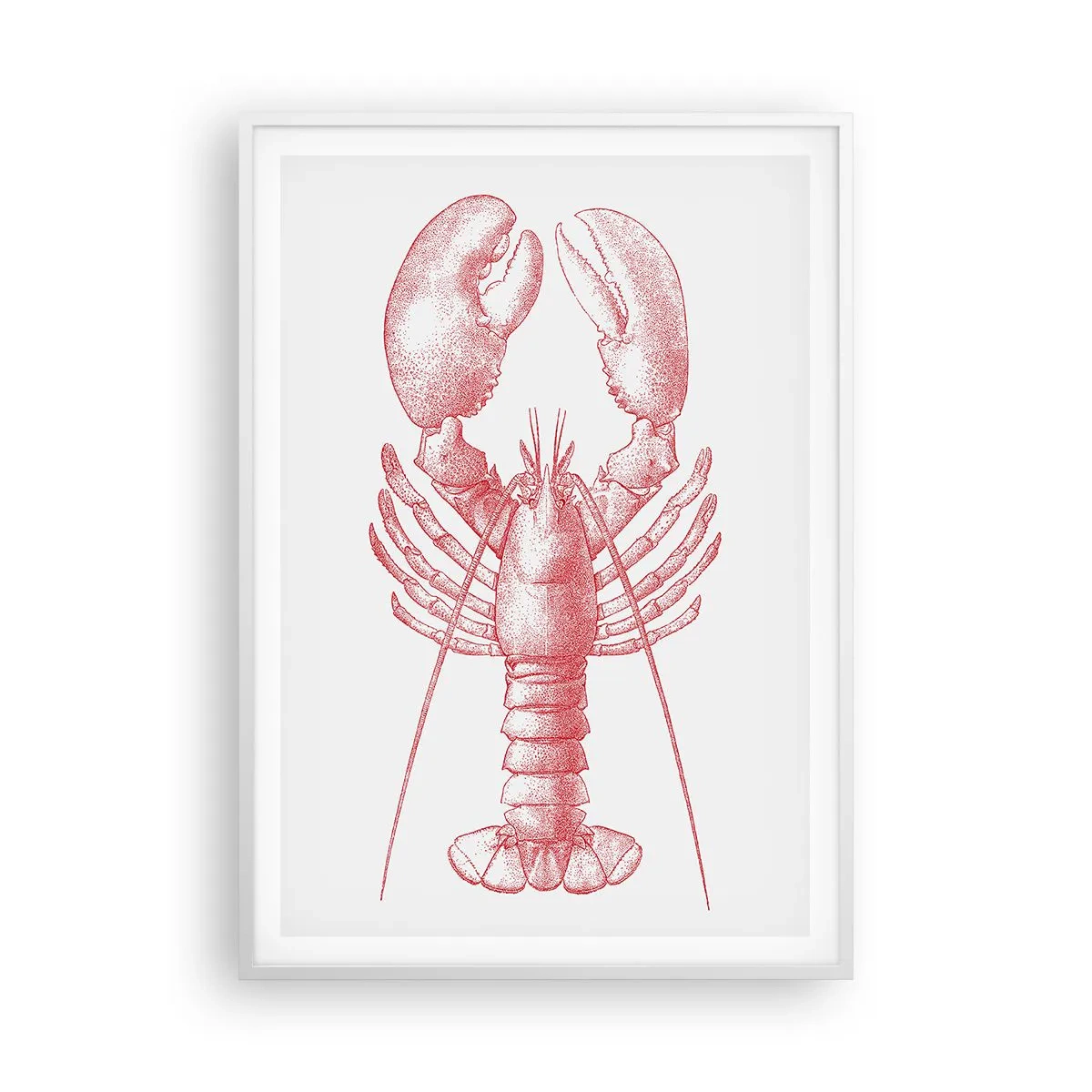 Plakat i hvid ramme - Hummer, der er Homer værdig - 70x100 cm