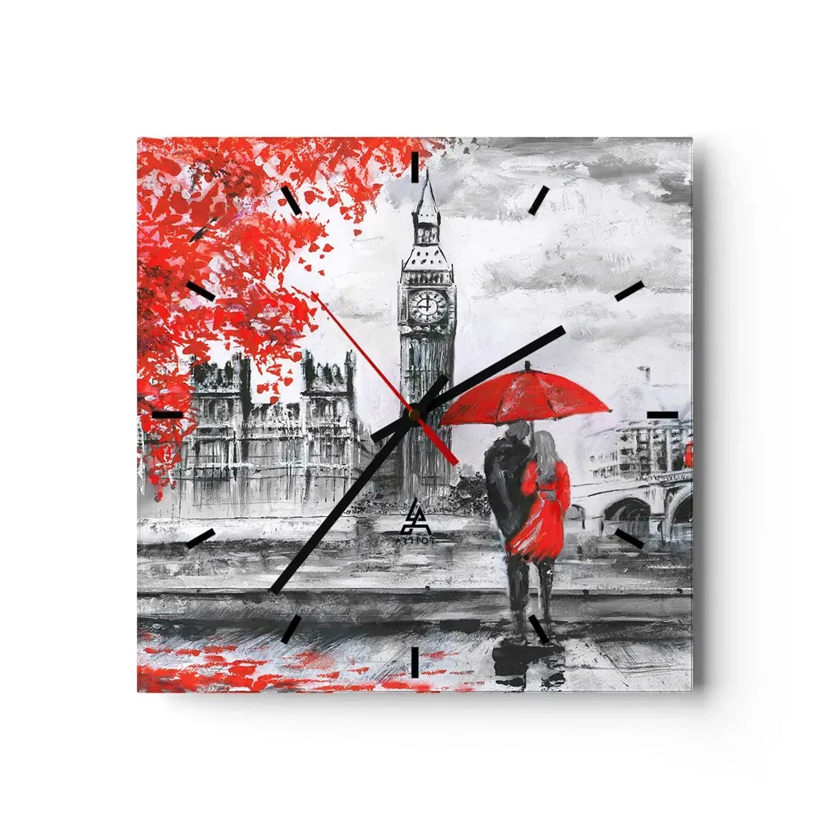 Vægur, Uret - Forelsket i London - 30x30 cm