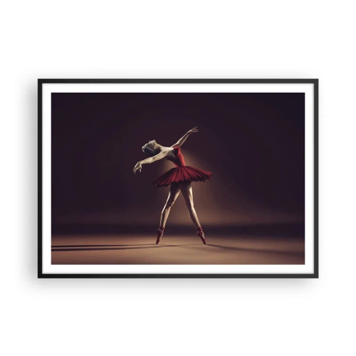 Plakat i sort ramme - Prima ballerina - 100x70 cm