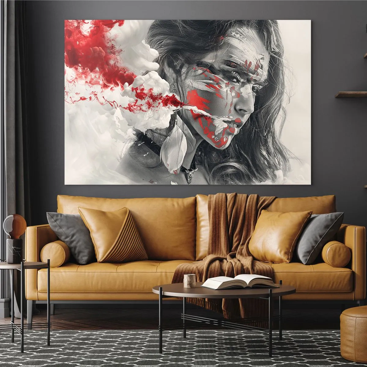 Billede på glas - I det absurdes damp - 120x80 cm