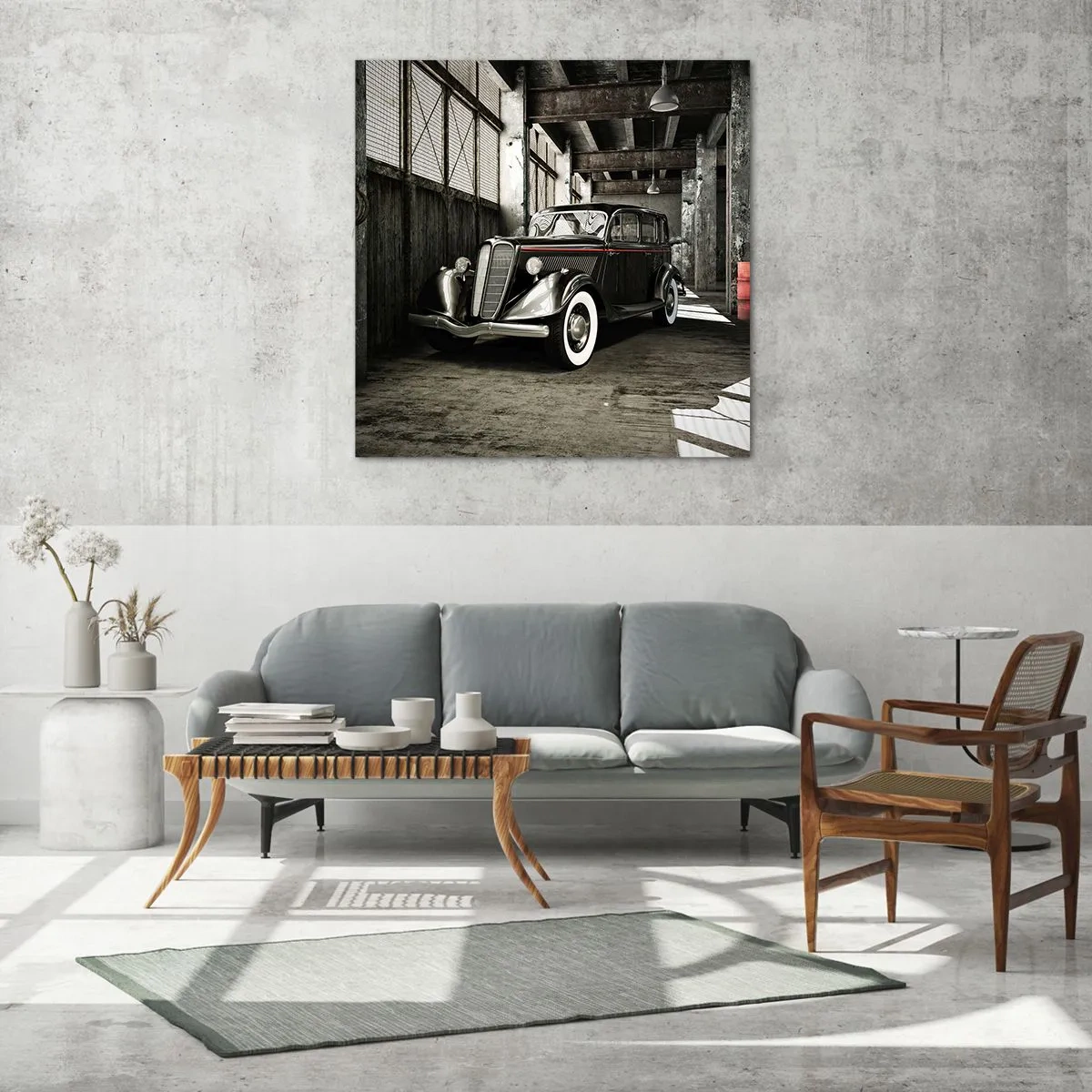 Billede på glas - 1930'ernes vedvarende elegance. - 60x60 cm