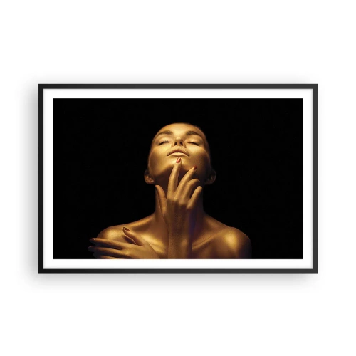 Plakat i sort ramme - Som gylden silke - 91x61 cm