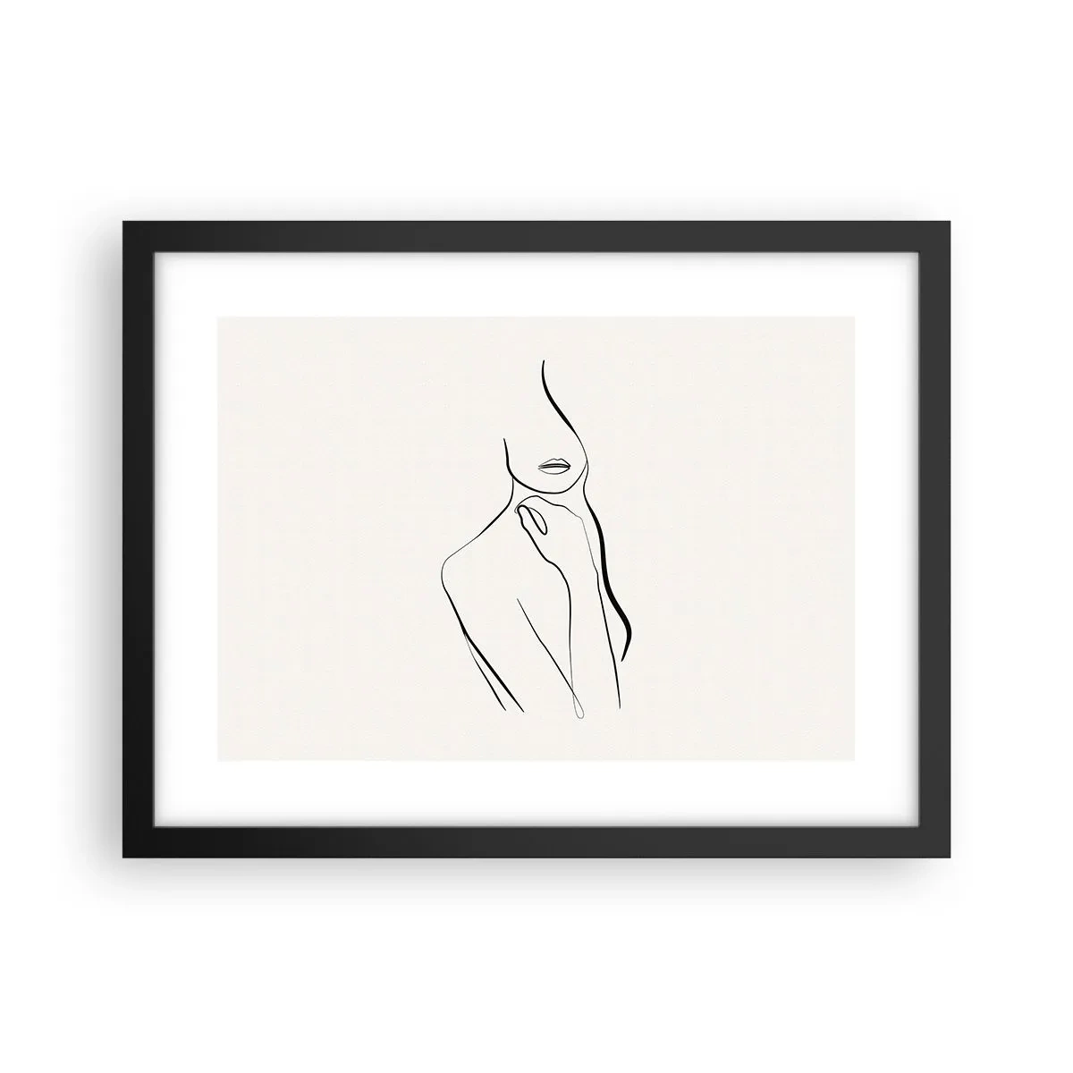 Plakat i sort ramme - Bølge af melankoli - 40x30 cm