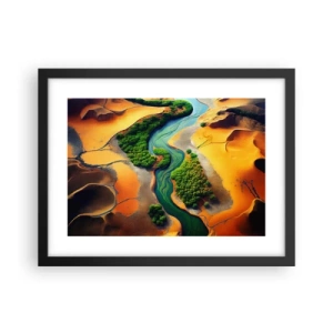 Plakat i sort ramme - Livgivende flod - 40x30 cm