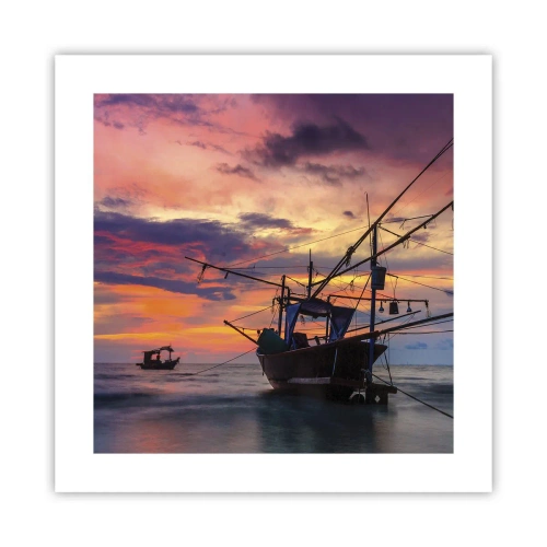 Plakat - En eksotisk aften - 40x40 cm