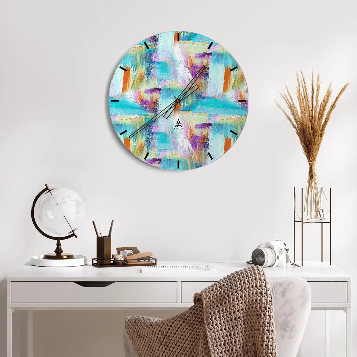 Vægur, Uret - Munter mazel topper - 40x40 cm