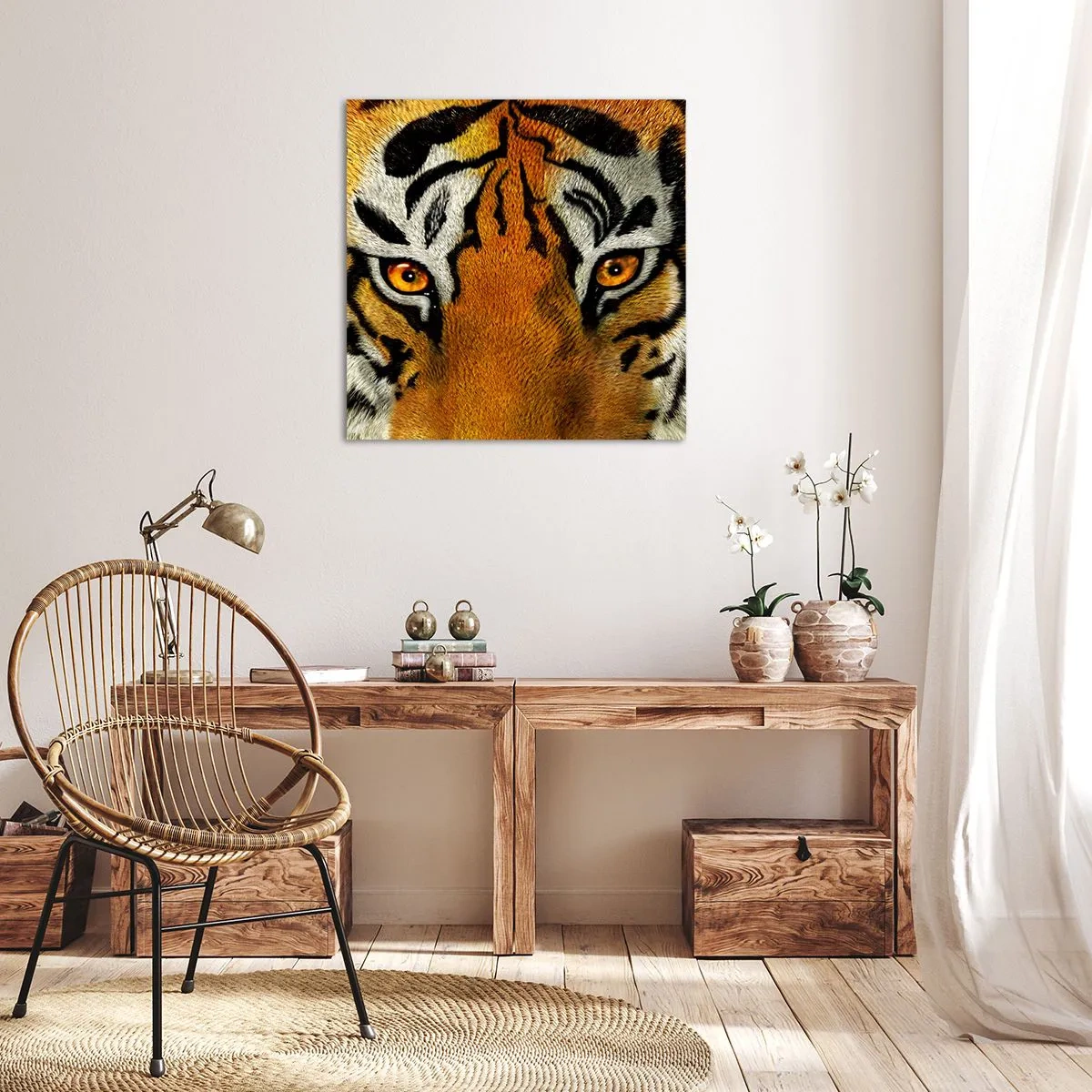 Lærredstryk - Billede på lærred - Truende og smuk - 60x60 cm