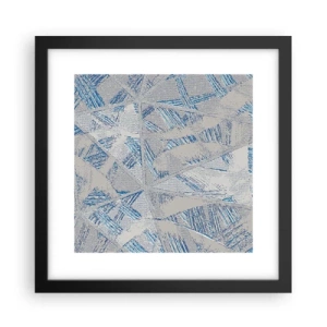 Plakat i sort ramme - I en gråblå labyrint - 30x30 cm