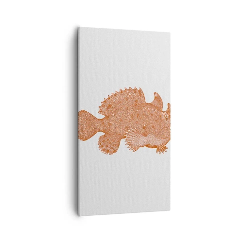 Lærredstryk - Billede på lærred - Og dog en fisk - 55x100 cm