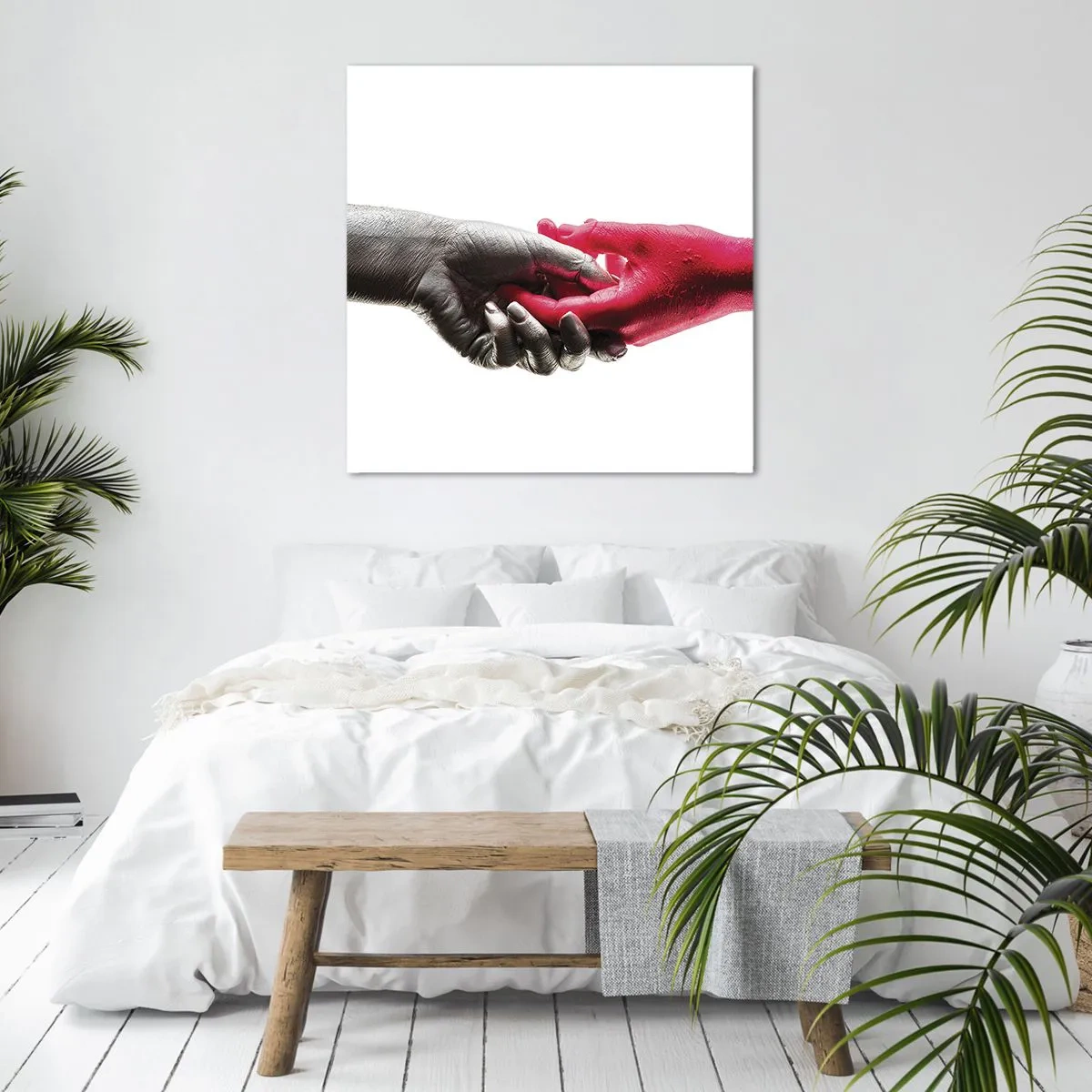 Lærredstryk - Billede på lærred - Sammen, om end forskellige - 50x50 cm