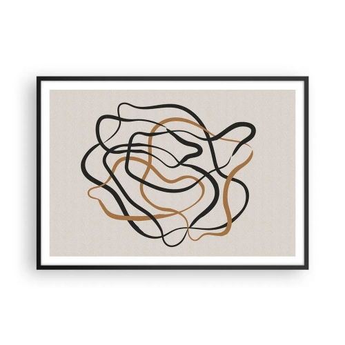 Plakat i sort ramme - Alt er gået galt - 100x70 cm