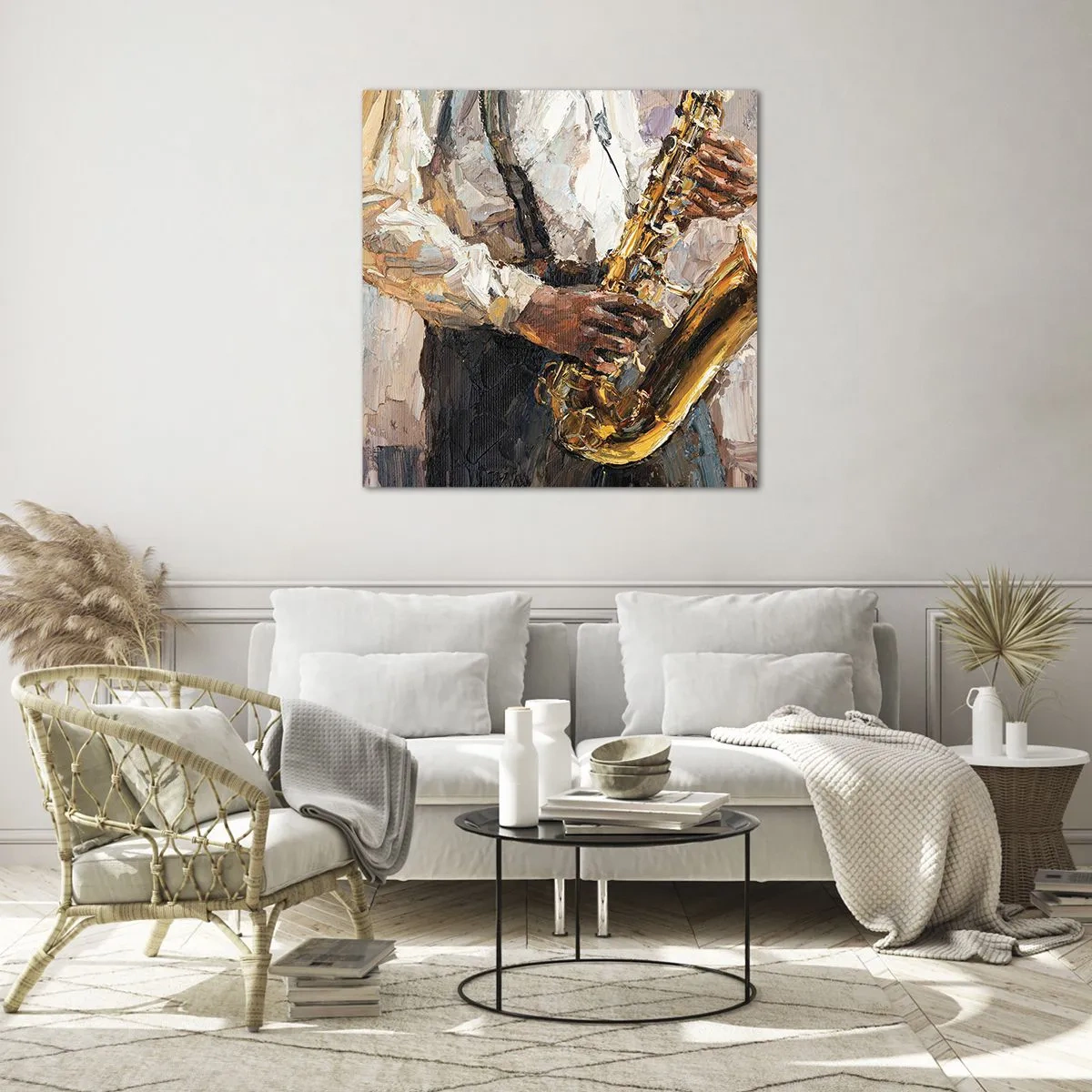 Billede på glas - Tid til at gå solo - 70x70 cm