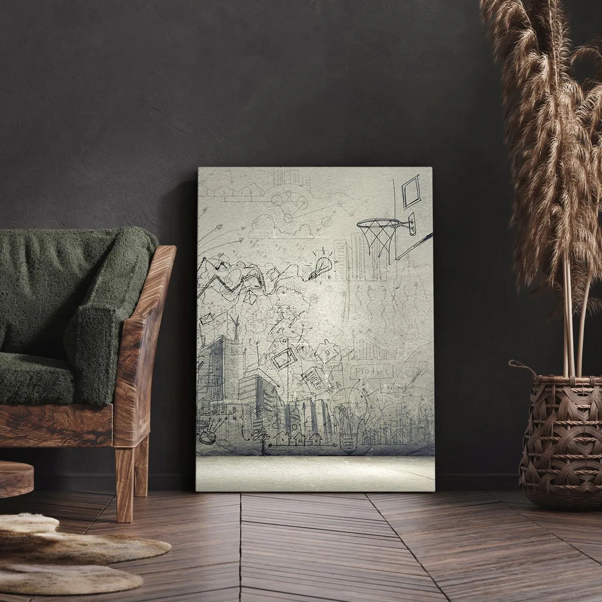 Lærredstryk - Billede på lærred - Mit vidunderlige byliv - 80x120 cm