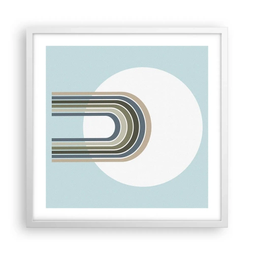 Plakat i hvid ramme - Uimodståelig tiltrækningskraft - 50x50 cm