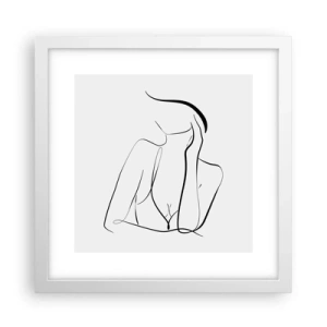 Plakat i hvid ramme - På bølgen af en drøm - 30x30 cm