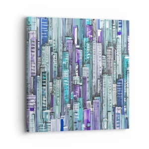 Lærredstryk - Billede på lærred - Blå fra himlen - 40x40 cm