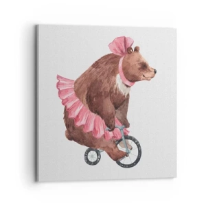 Lærredstryk - Billede på lærred - Sikke et cirkus! - 70x70 cm