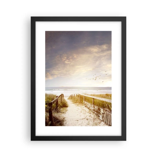Plakat i sort ramme - Et rum af ro og fred - 30x40 cm