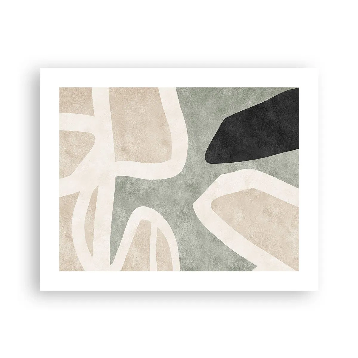 Plakat - Komposition med et sort tema - 50x40 cm