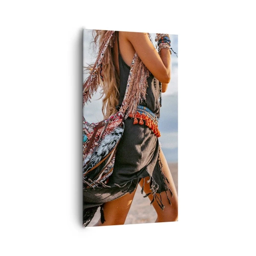 Lærredstryk - Billede på lærred - Shamanens pige - 65x120 cm