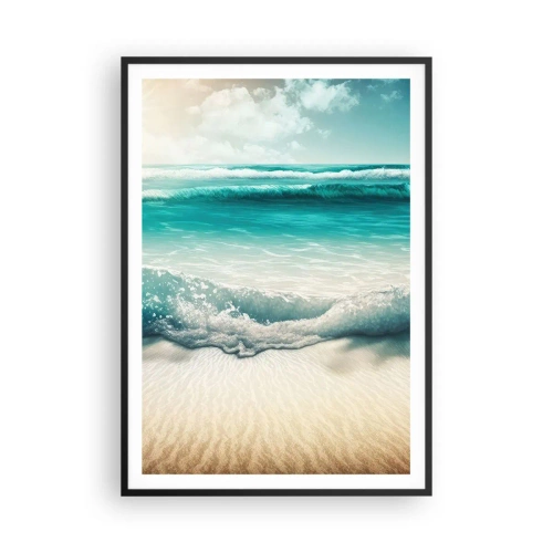 Plakat i sort ramme - Havets ro - 70x100 cm