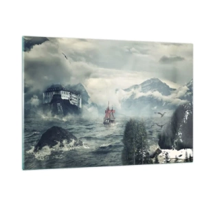 Billede på glas - På magiske vande - 120x80 cm