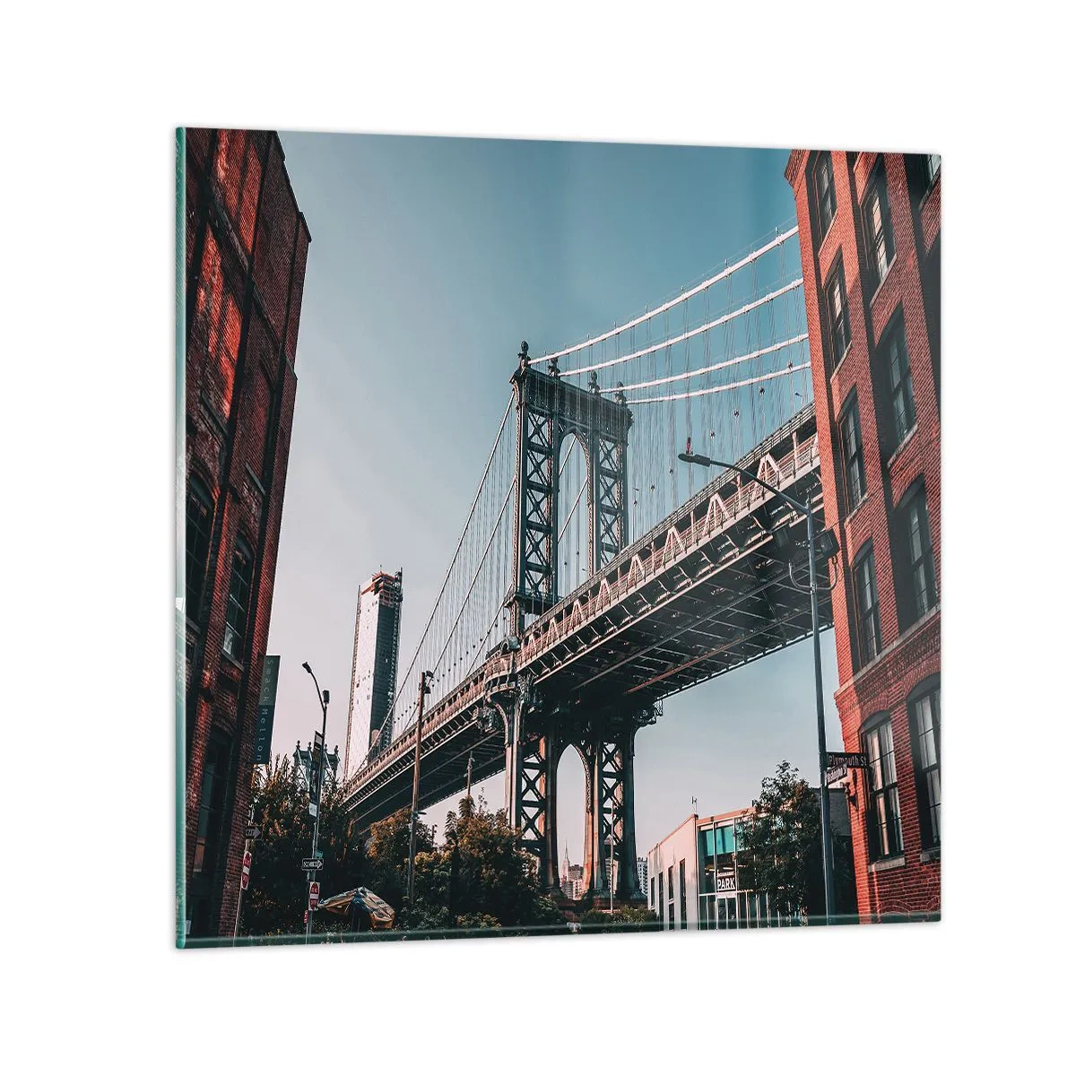 Billede på glas - Over byens bølger - 30x30 cm