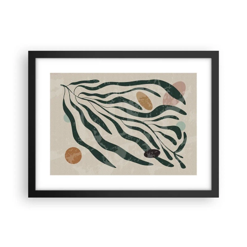 Plakat i sort ramme - Blandt det grønne - 40x30 cm
