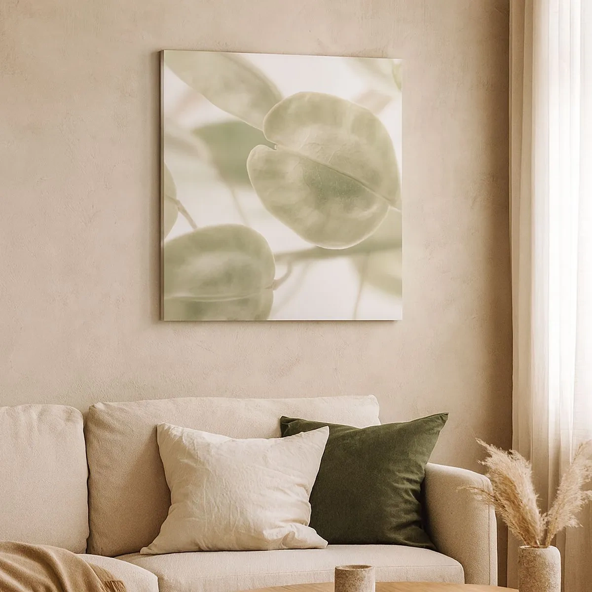 Lærredstryk - Billede på lærred - I begyndelsen var der blade... - 30x30 cm