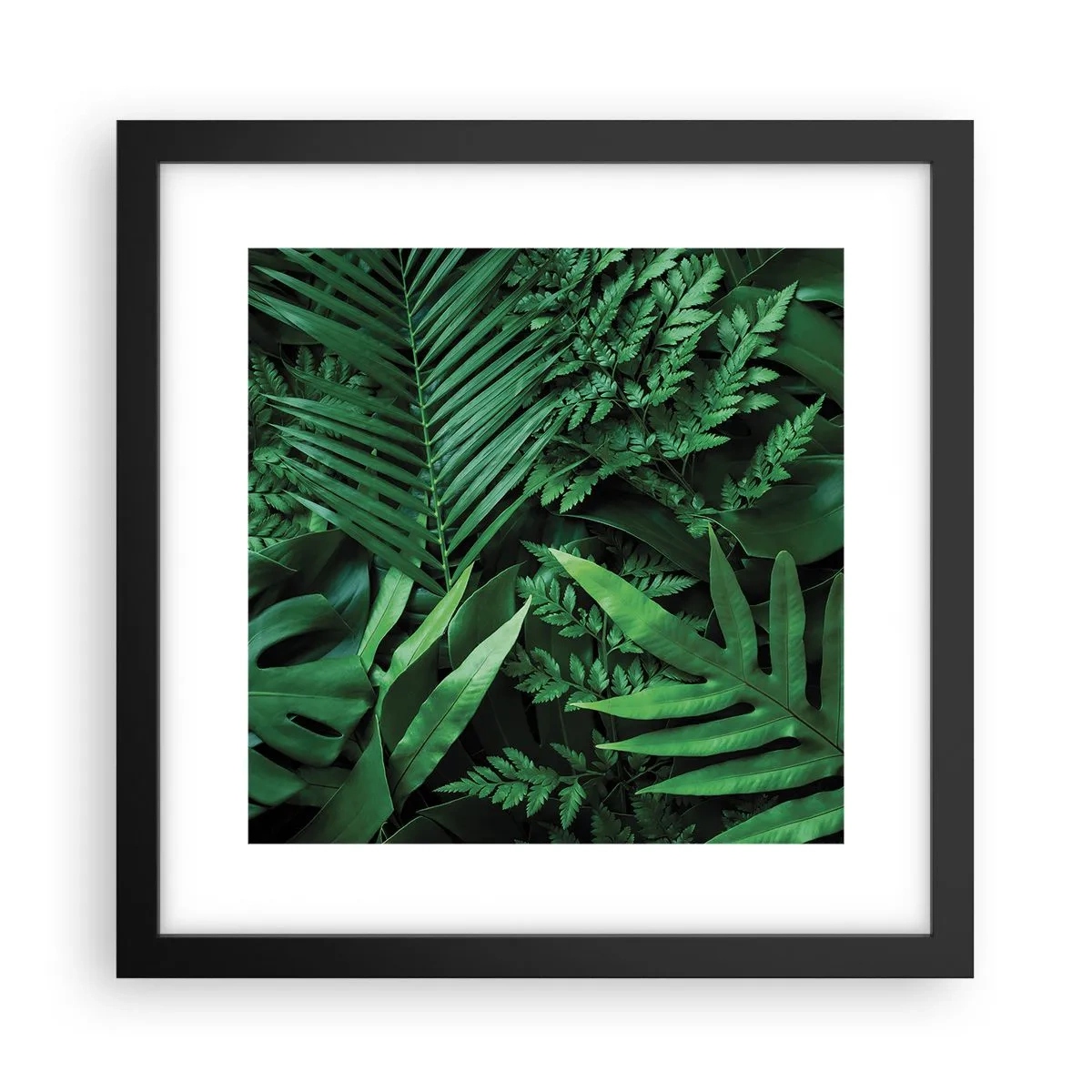Plakat i sort ramme - Kranset i grønt - 30x30 cm