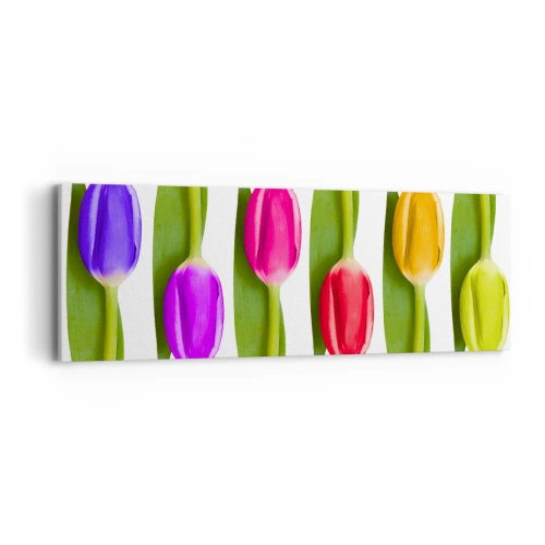 Lærredstryk - Billede på lærred - Regnbuesammensætning - 90x30 cm