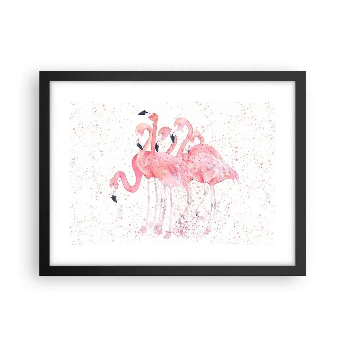Plakat i sort ramme - Lyserød ansambl - 40x30 cm